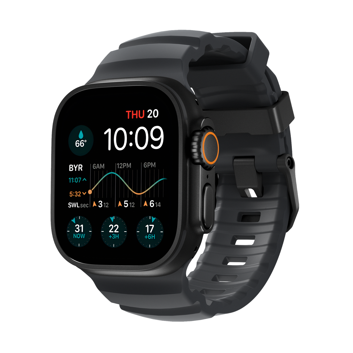 Nomad Rocky Point Band - 46/49mm - Storm - Black Hardware