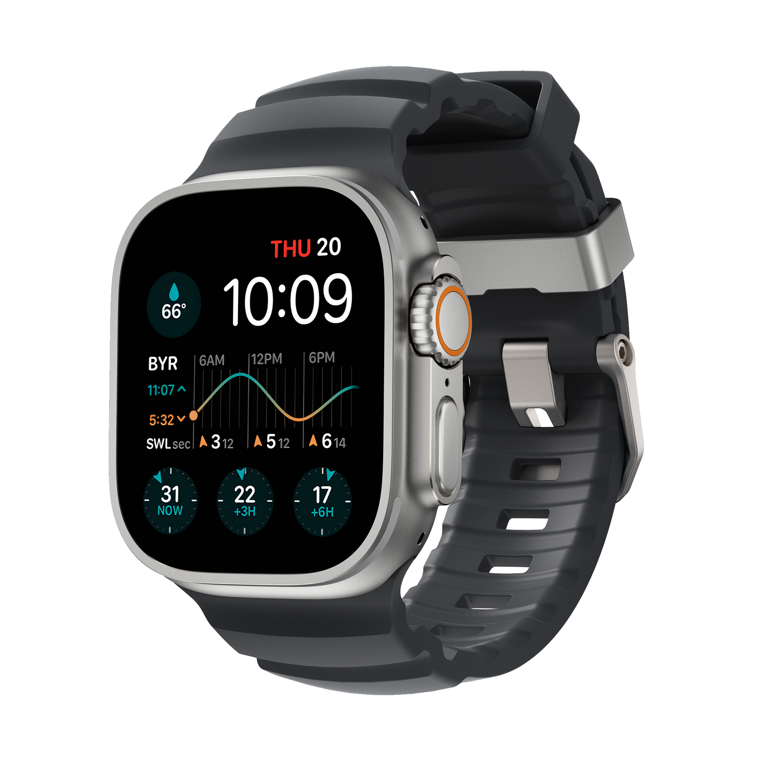 Nomad Rocky Point Band - 46/49mm - Storm - Natural Hardware