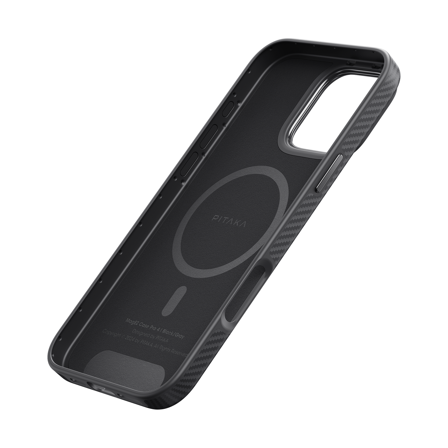 PITAKA Military-Grade Protective Case for iPhone 16 Pro Max - Black / Grey