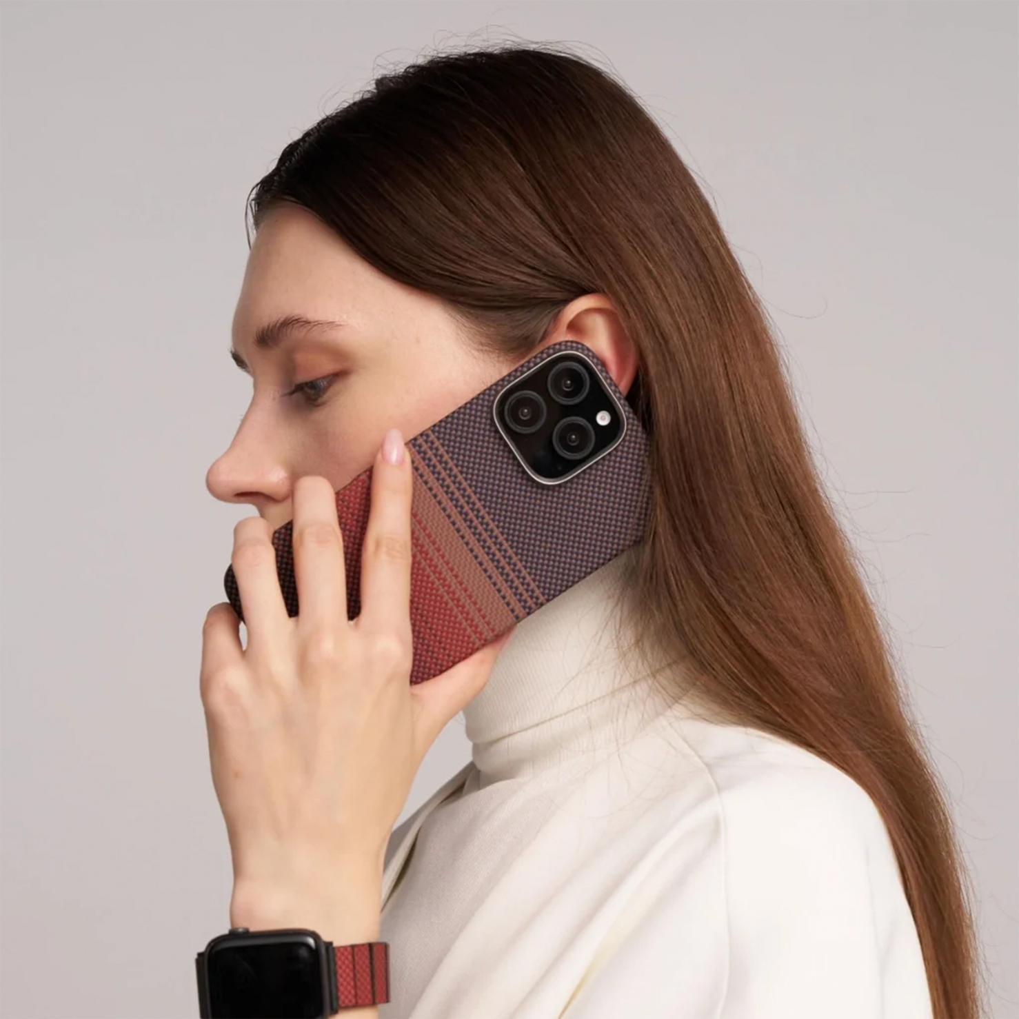 PITAKA Tactile Woven Case for iPhone 16 Pro - Sunset