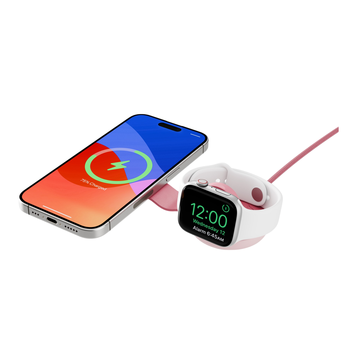 Twelve South ButterFly SE 2-in-1 Qi2 Travel Charger - Pink