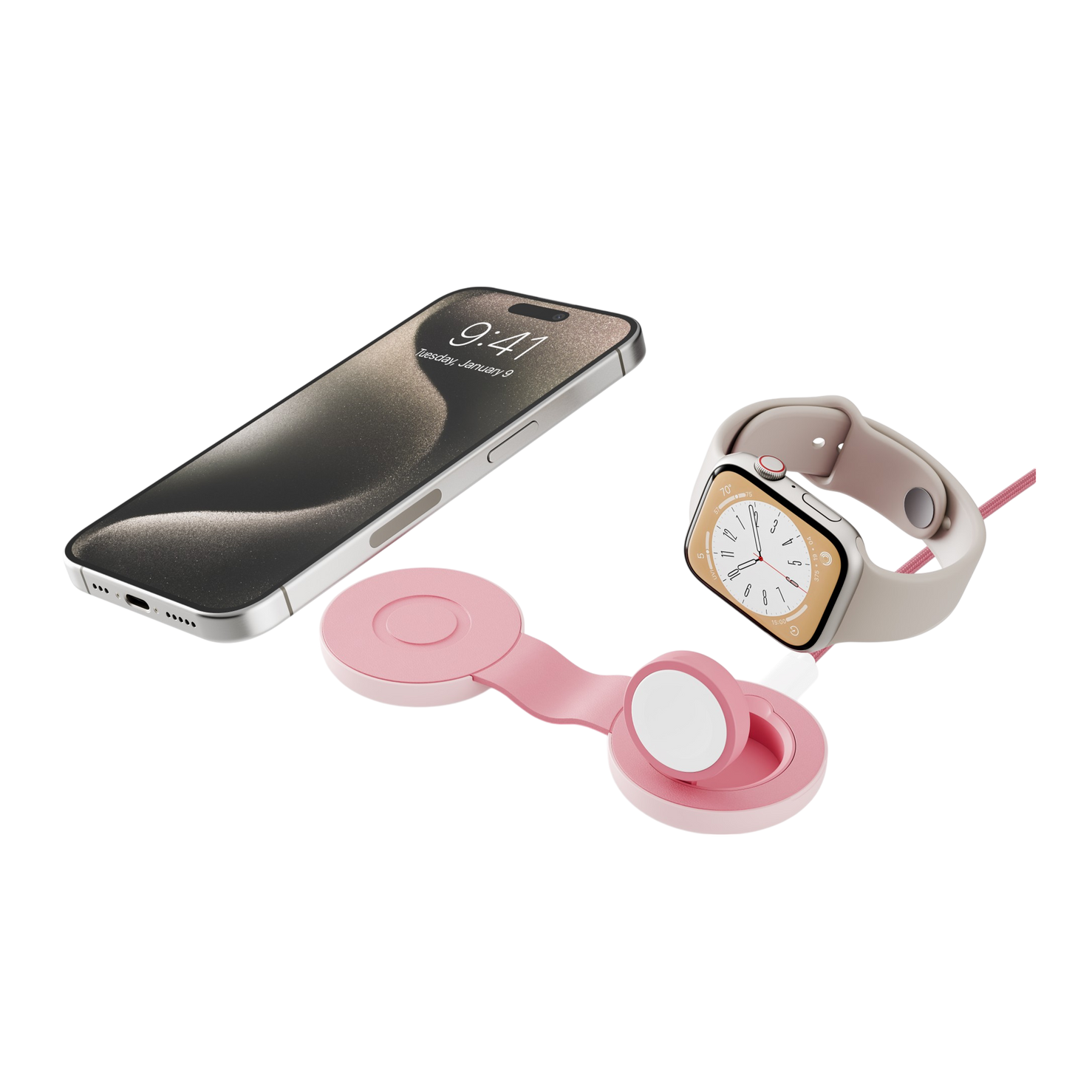 Twelve South ButterFly SE 2-in-1 Qi2 Travel Charger - Pink