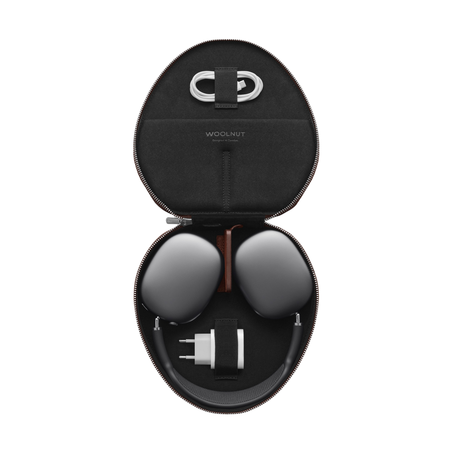 WOOLNUT Leather Case for AirPods Max - Cognac