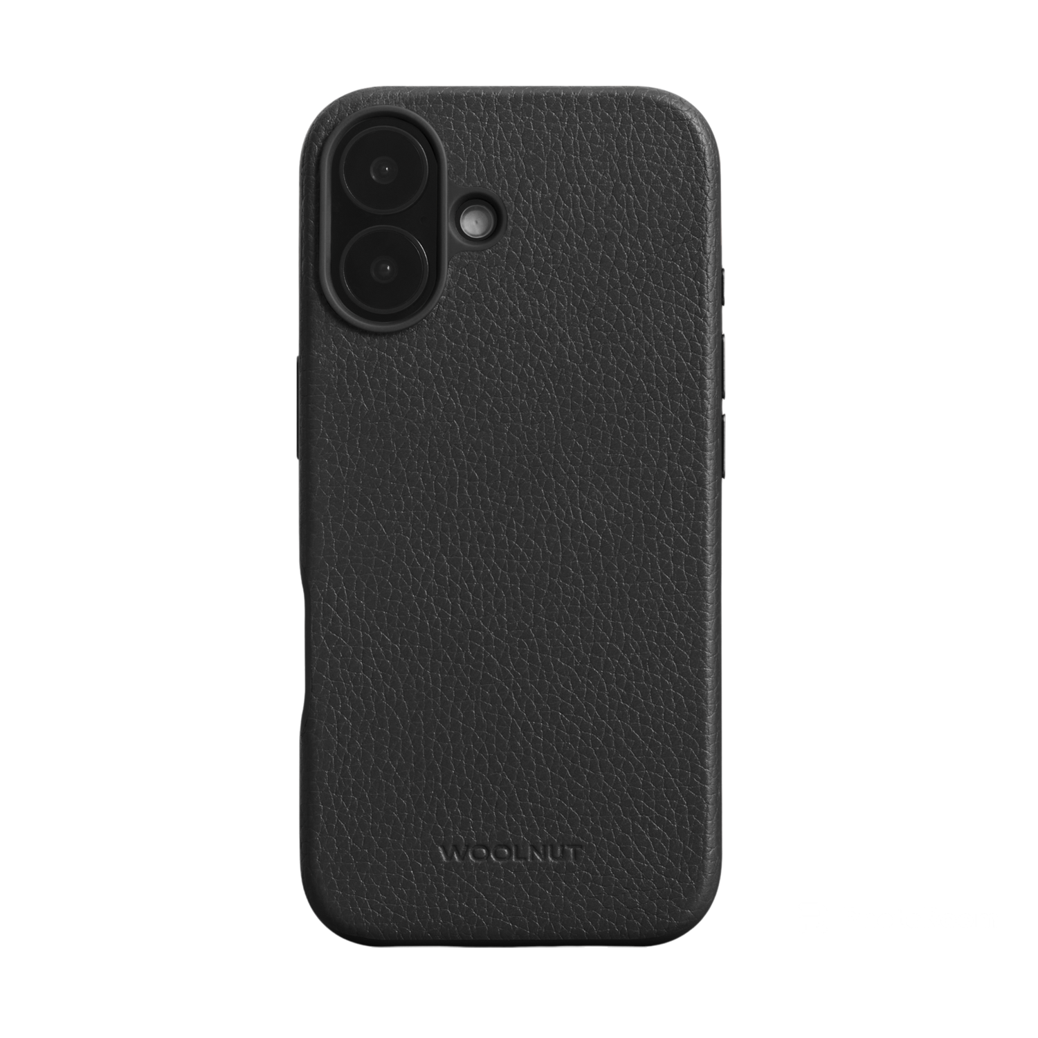 WOOLNUT Leather Case for iPhone 16 - Black