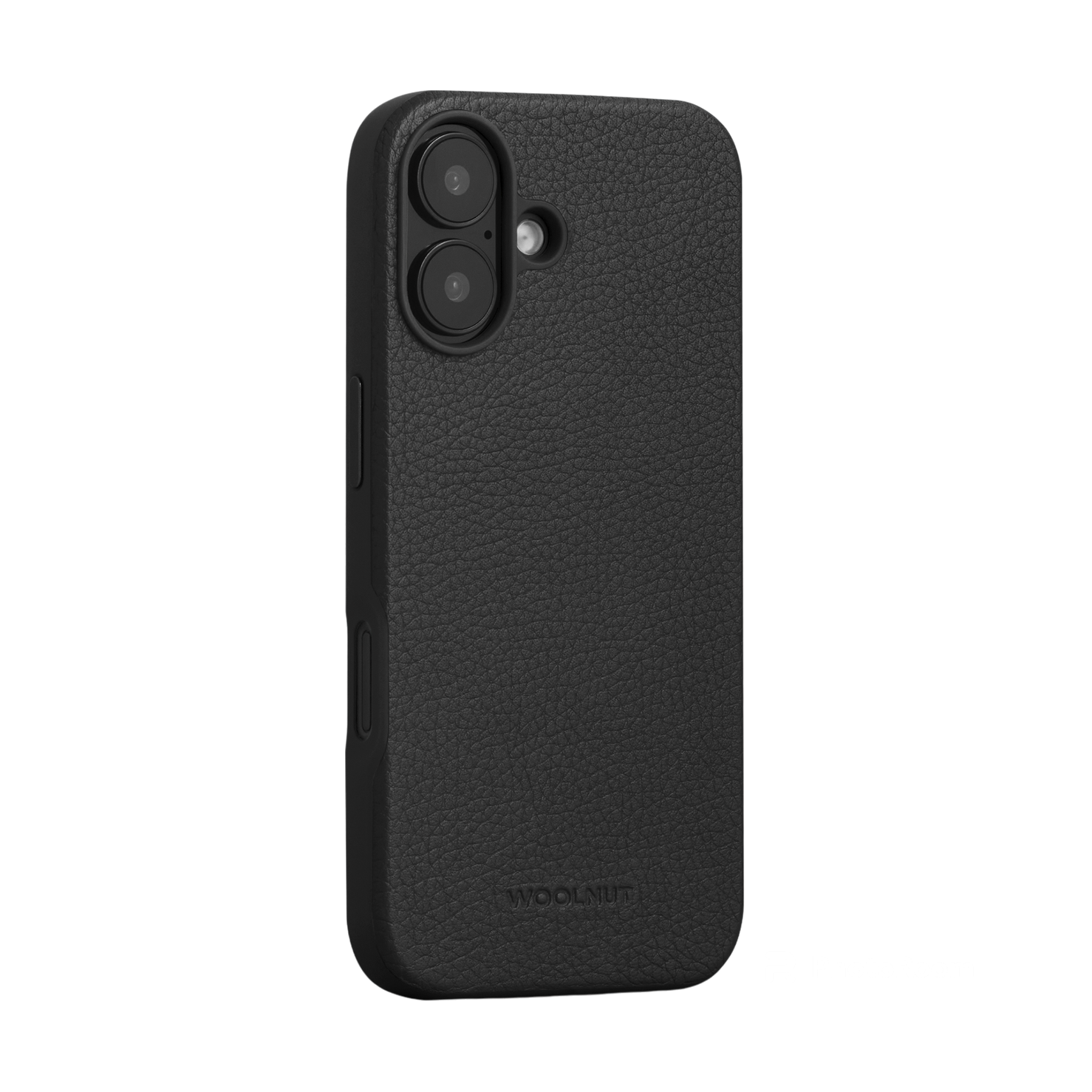 WOOLNUT Leather Case for iPhone 16 - Black