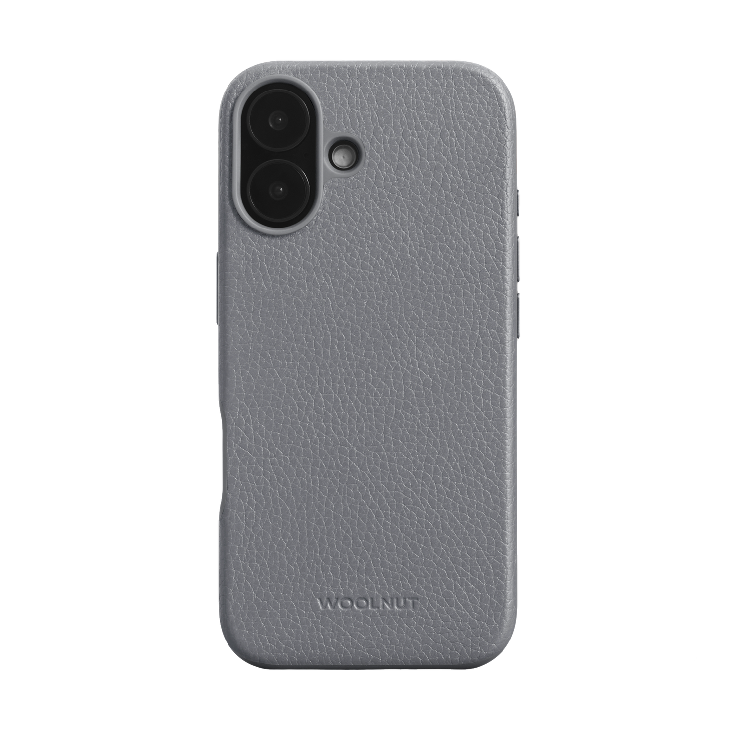 WOOLNUT Leather Case for iPhone 16 - Grey