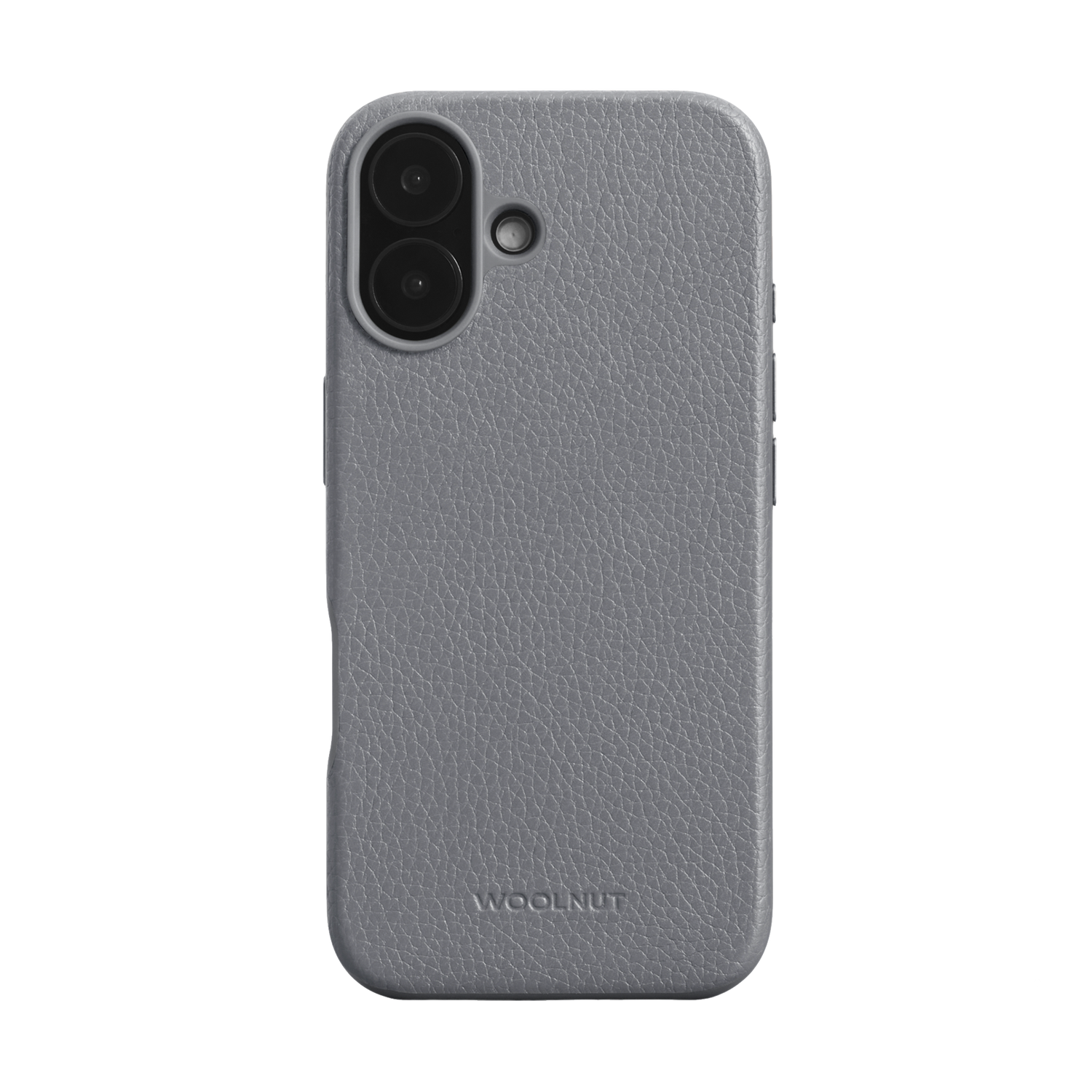 WOOLNUT Leather Case for iPhone 16 - Grey