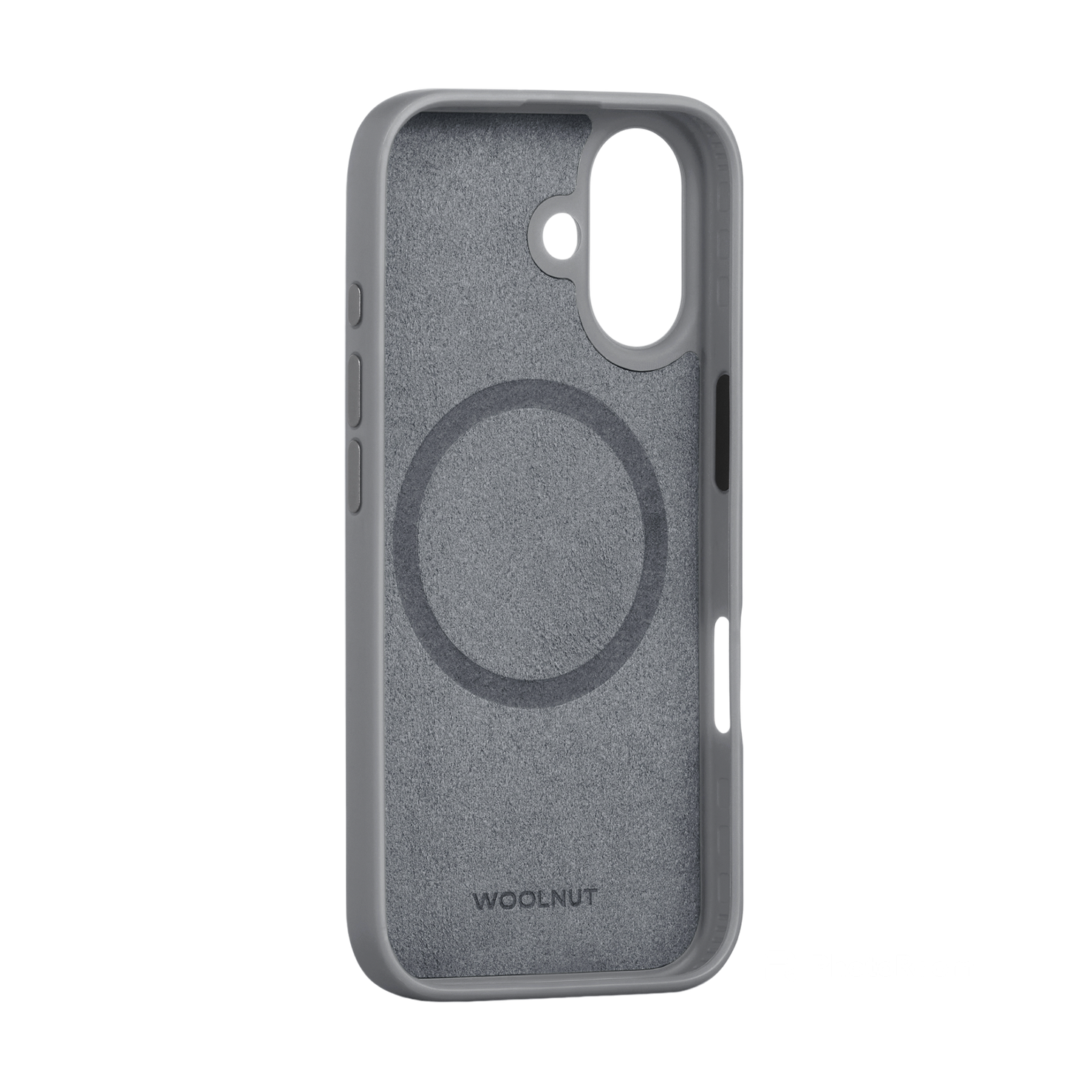 WOOLNUT Leather Case for iPhone 16 - Grey