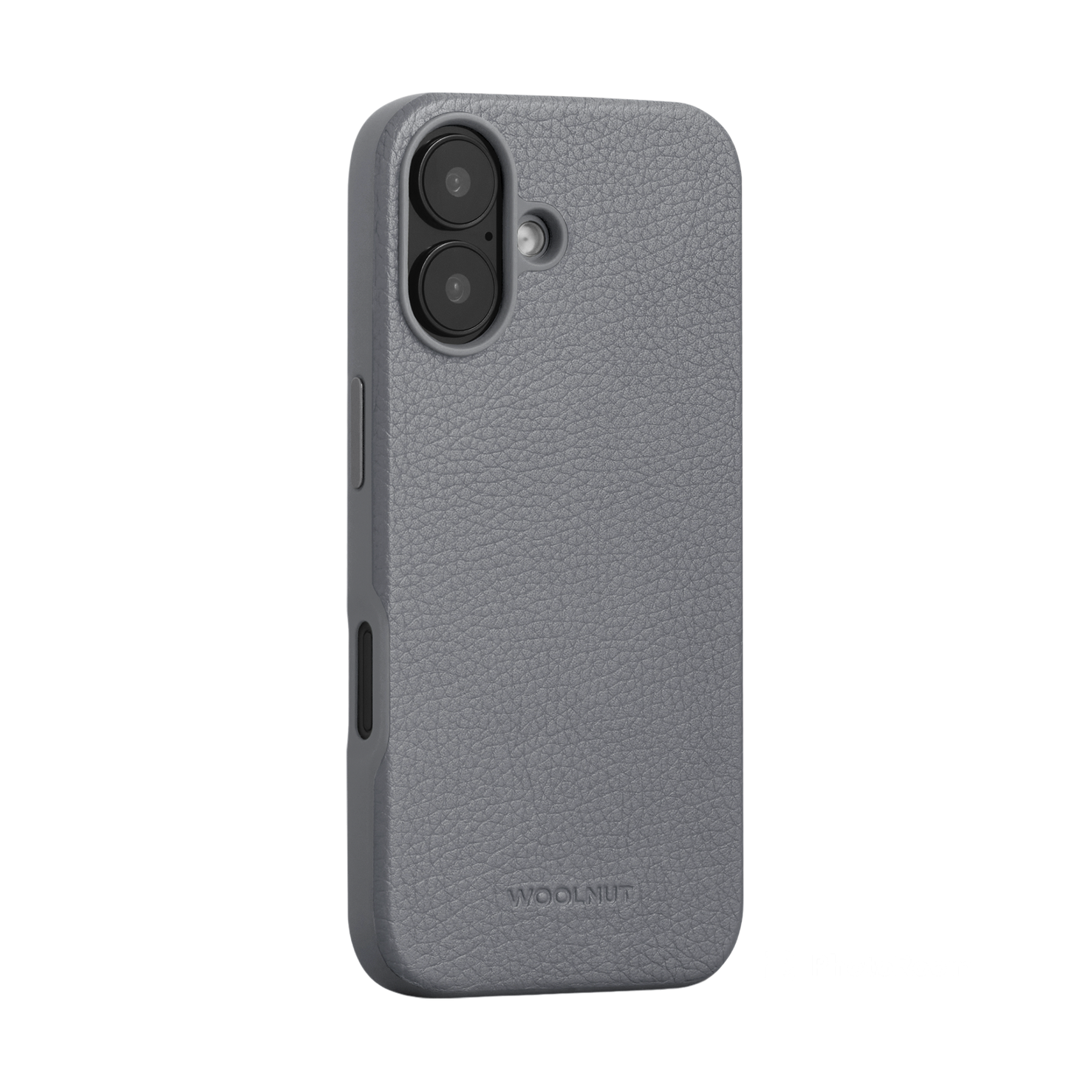 WOOLNUT Leather Case for iPhone 16 - Grey