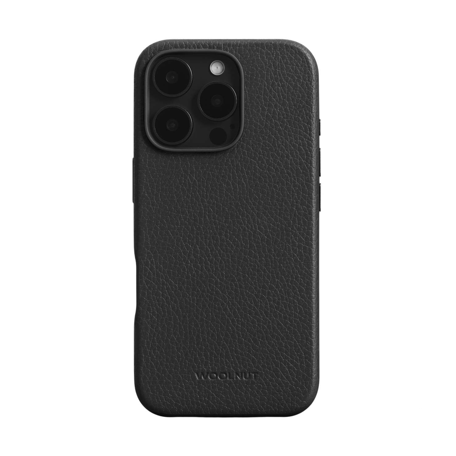 WOOLNUT Leather Case for iPhone 16 Pro - Black