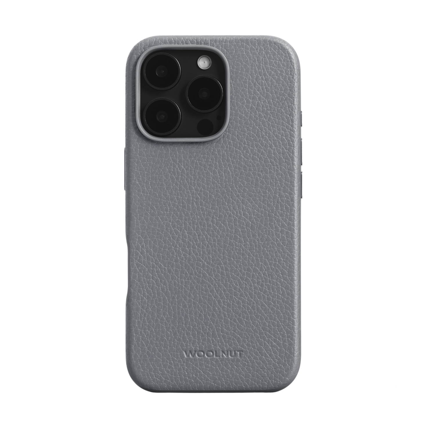 WOOLNUT Leather Case for iPhone 16 Pro - Grey