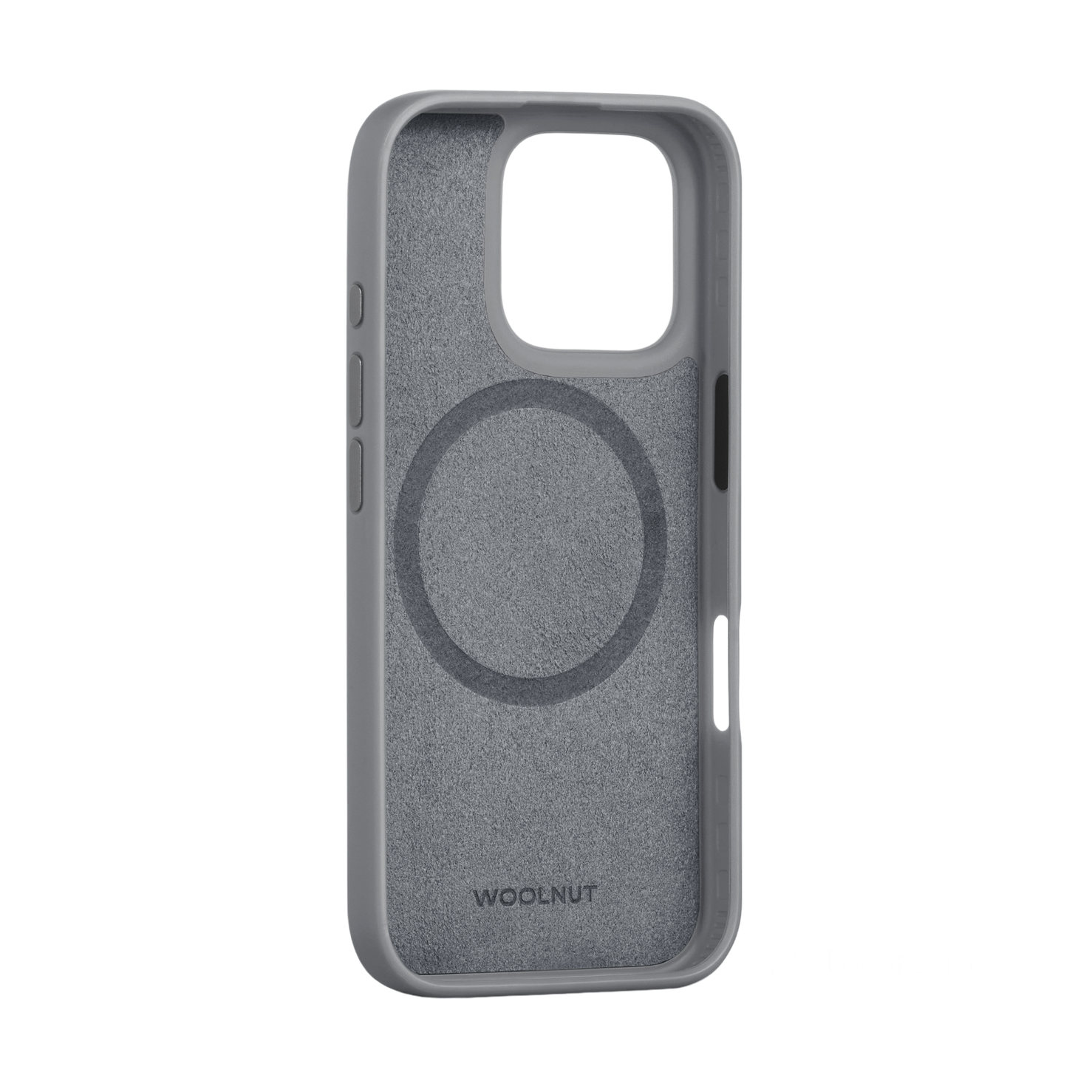 WOOLNUT Leather Case for iPhone 16 Pro - Grey