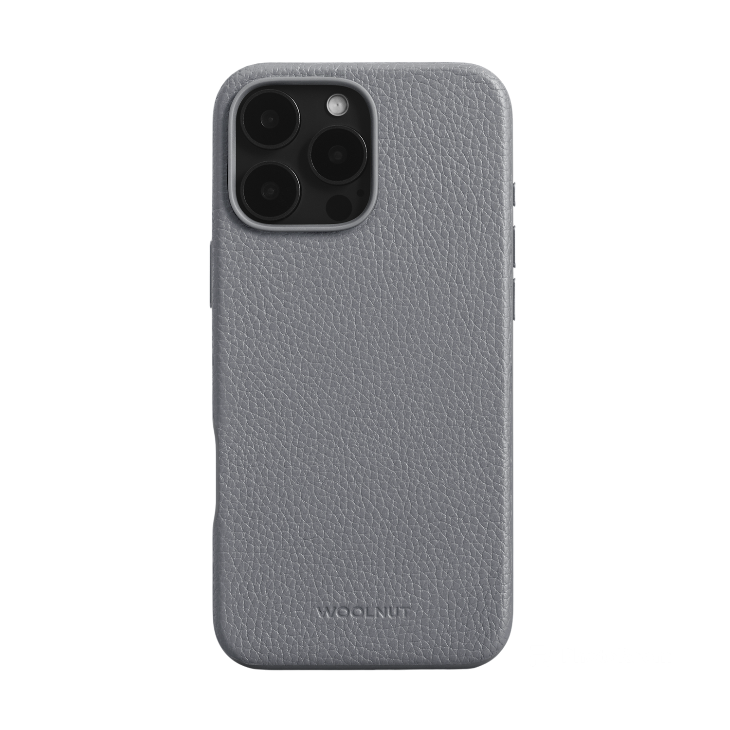 WOOLNUT Leather Case for iPhone 16 Pro Max - Grey