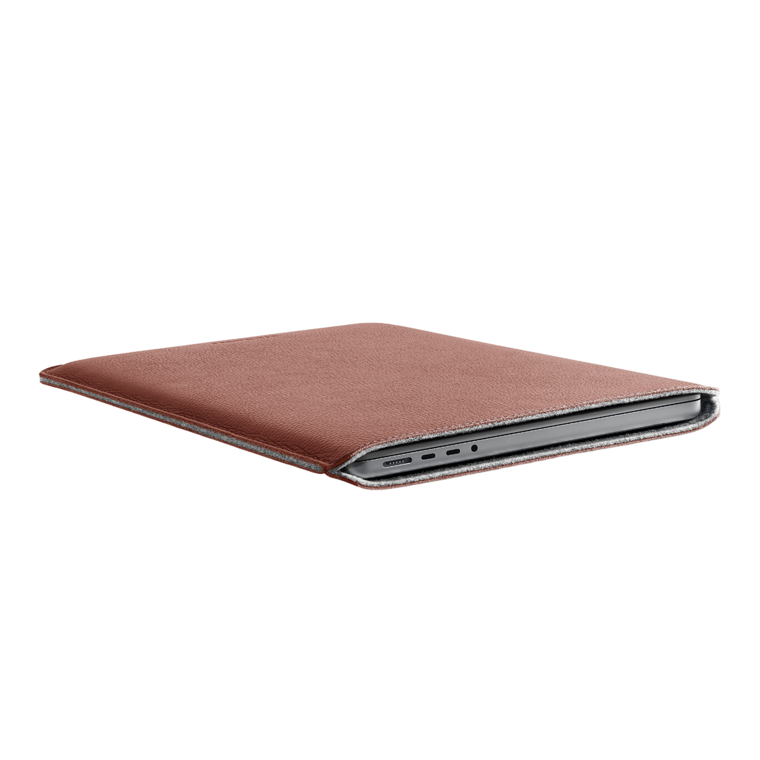 Woolnut Leather Sleeve for 14" MacBook Pro - Cognac