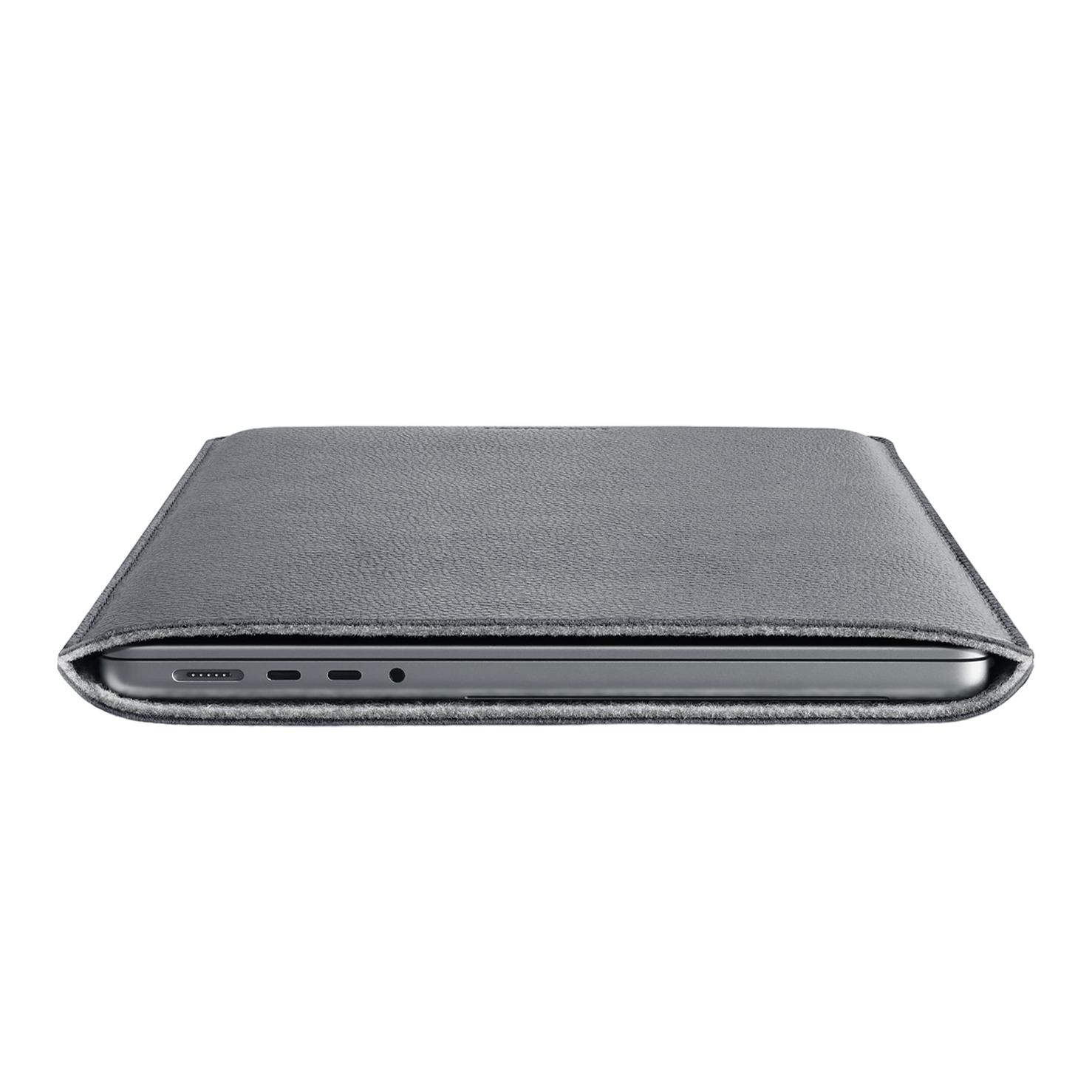Woolnut Leather Sleeve for 14" MacBook Pro - Grey