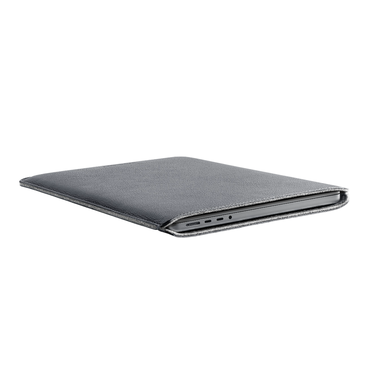 Woolnut Leather Sleeve for 14" MacBook Pro - Grey