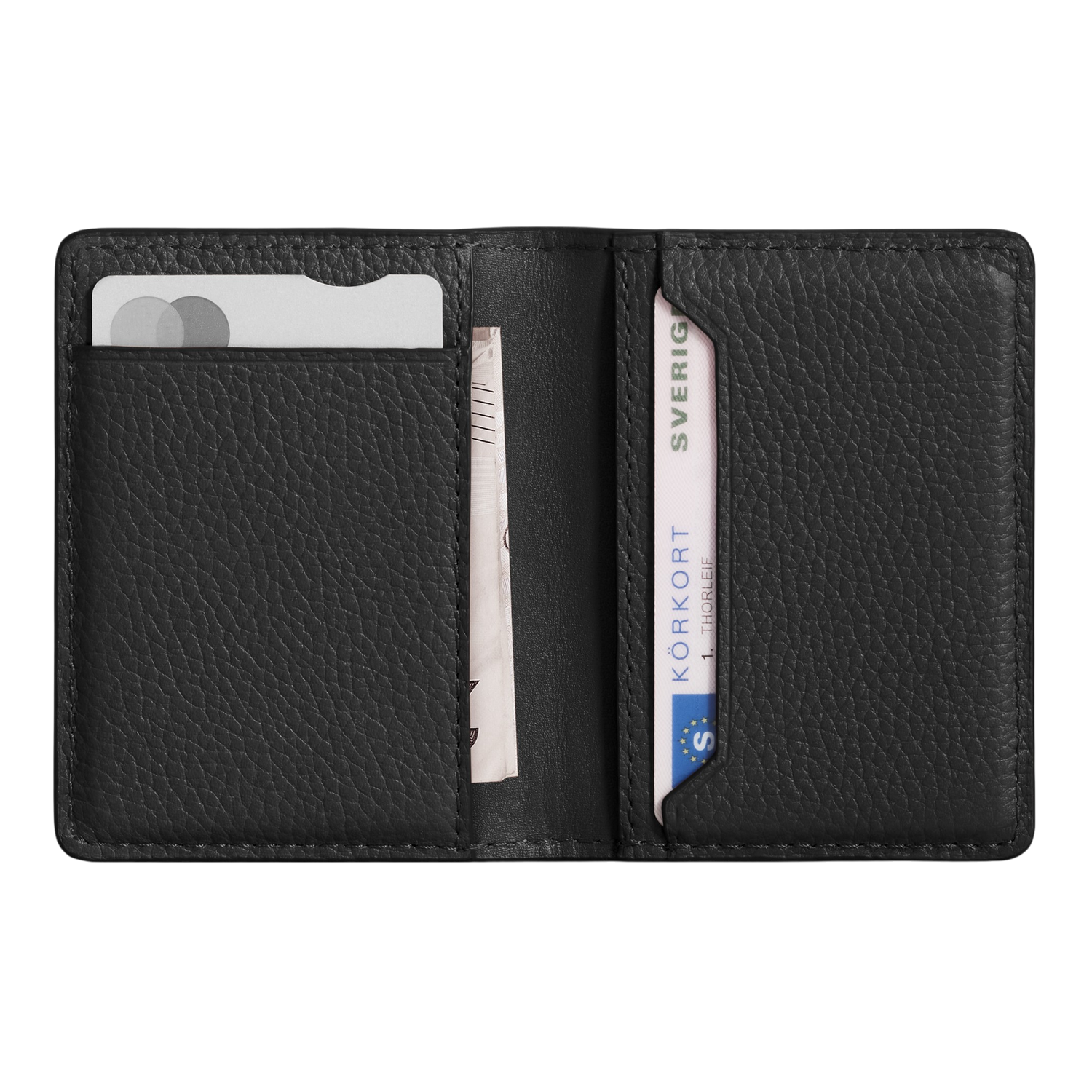 WOOLNUT Leather Wallet - Black