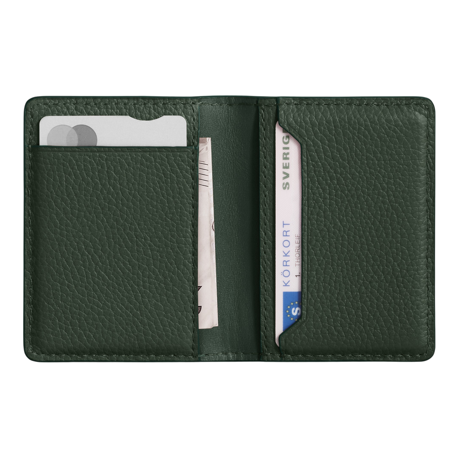 WOOLNUT Leather Wallet - Green