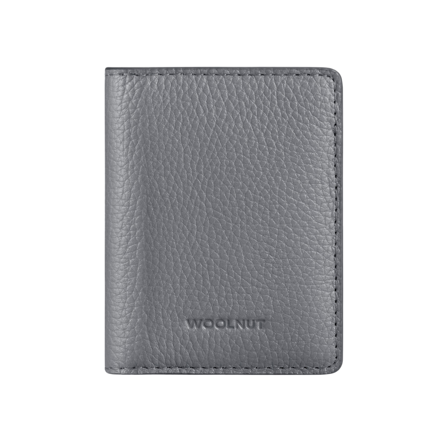 WOOLNUT Leather Wallet - Grey