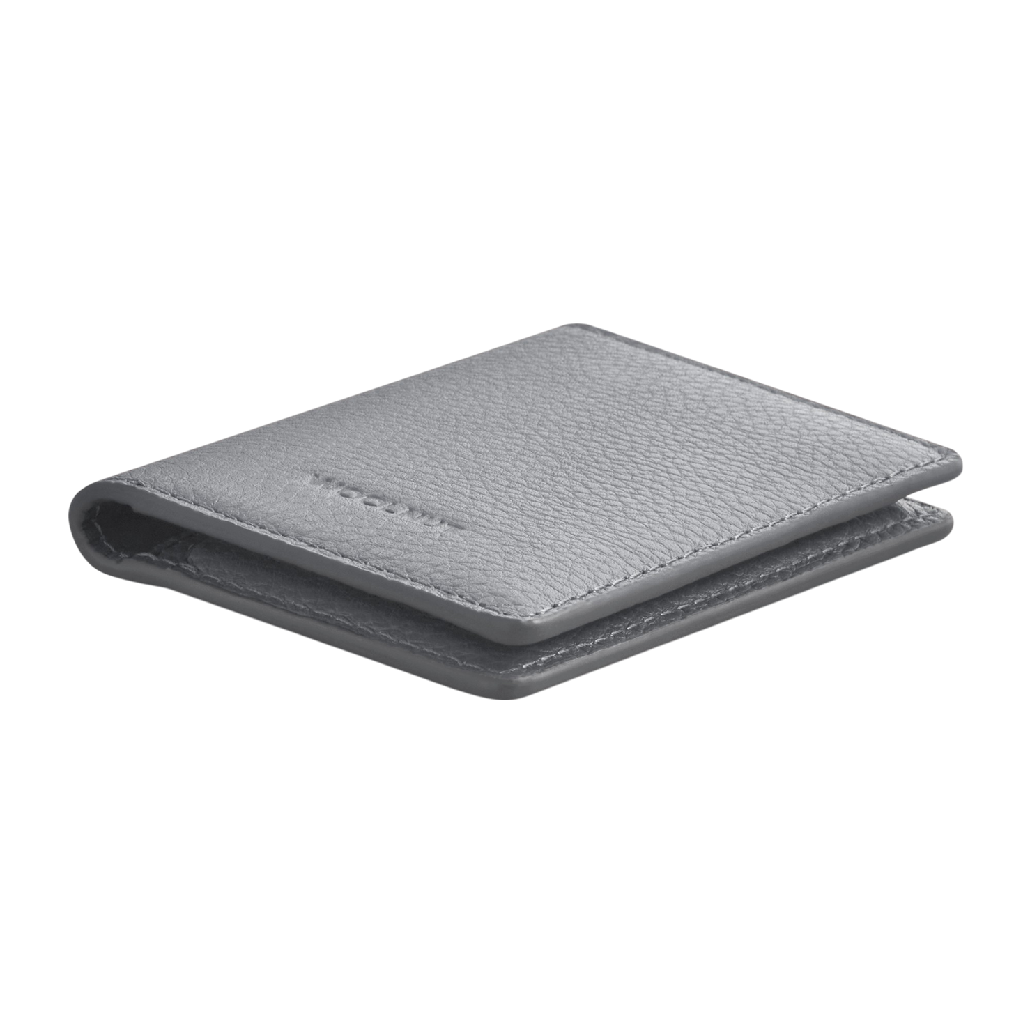 WOOLNUT Leather Wallet - Grey
