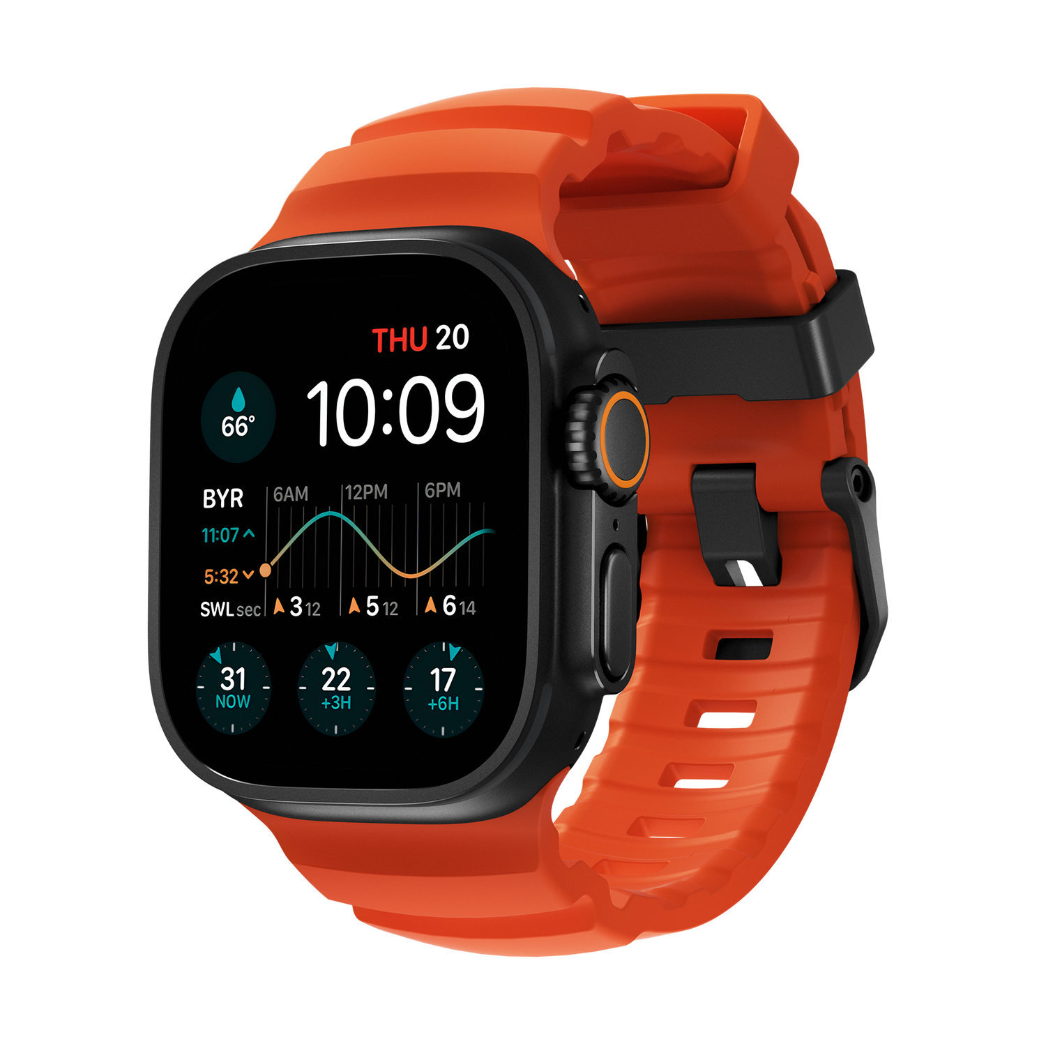 Nomad Rocky Point Band - 46/49mm - Magma - Black Hardware - Limited Edition