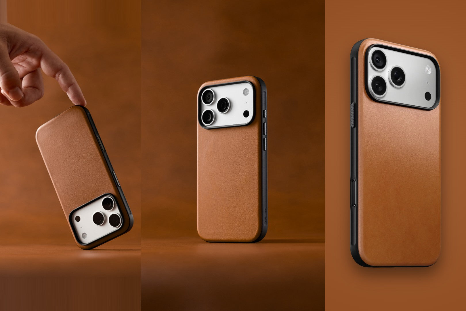 Nomad Modern Leather Case explainer – Saddle