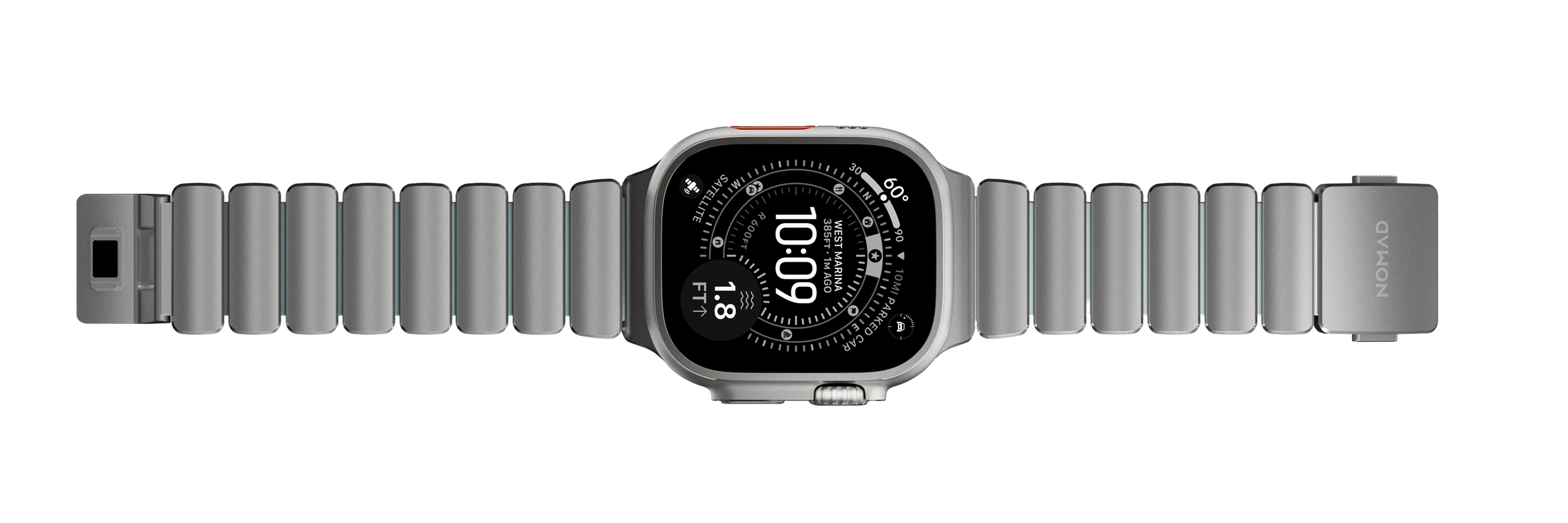 Nomad Stratos Band - Natural Titanium / Icy Blue Glow