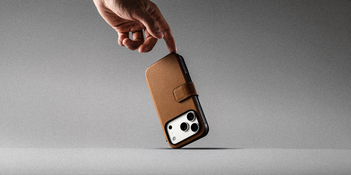 Nomad Modern Folio with Camino Leather for iPhone 18 Pro Max - English Tan