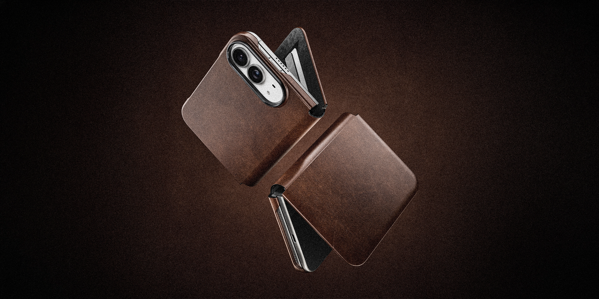 Nomad Traditional Folio with Horween Leather for iPhone Duo - Rustic Brown