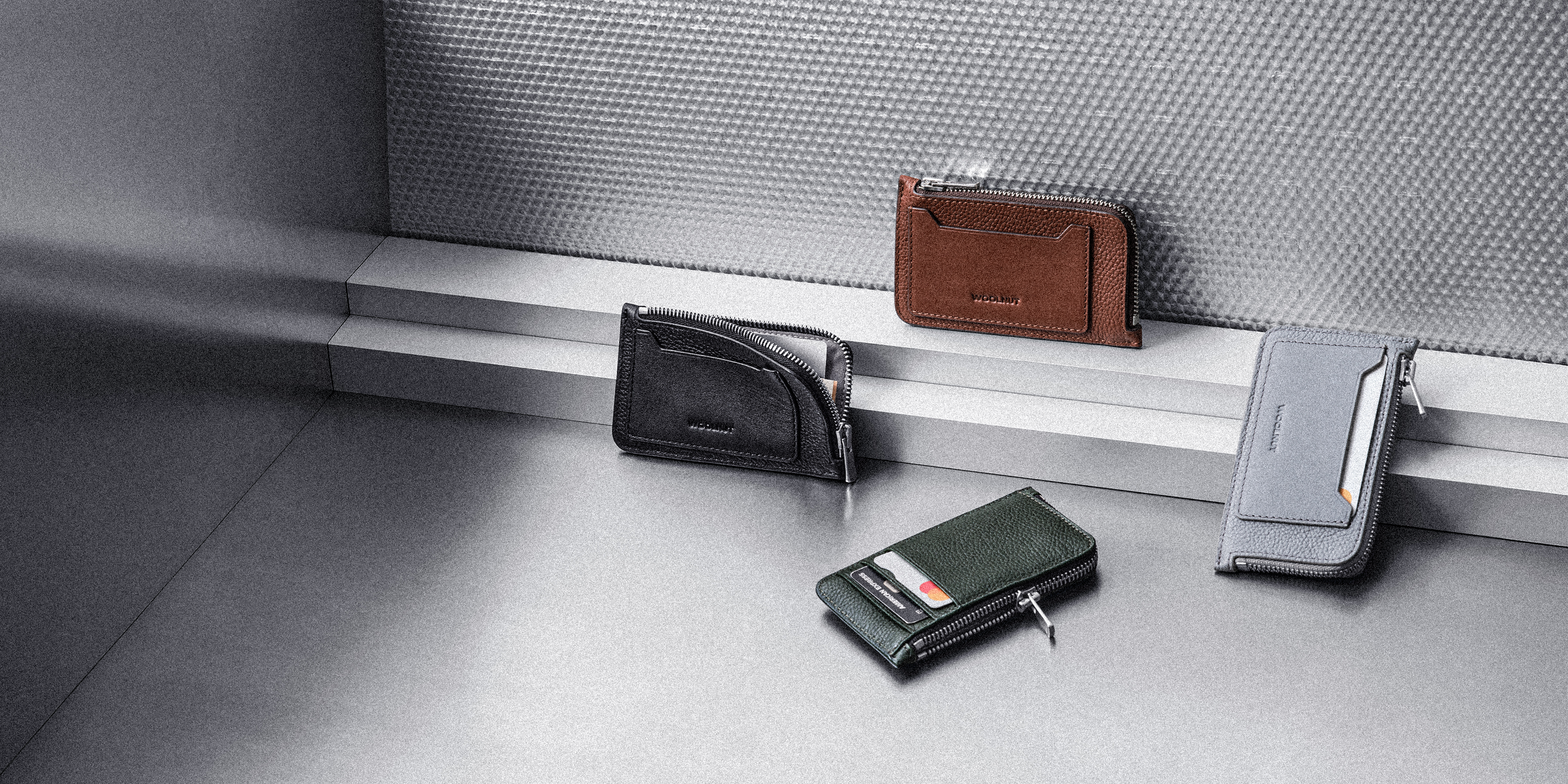 Woolnut Leather Folio Wallet - Cognac