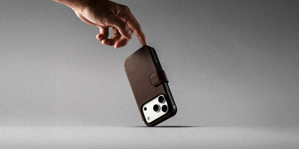 Nomad Modern Folio with Camino Leather for iPhone 18 Pro - Brown