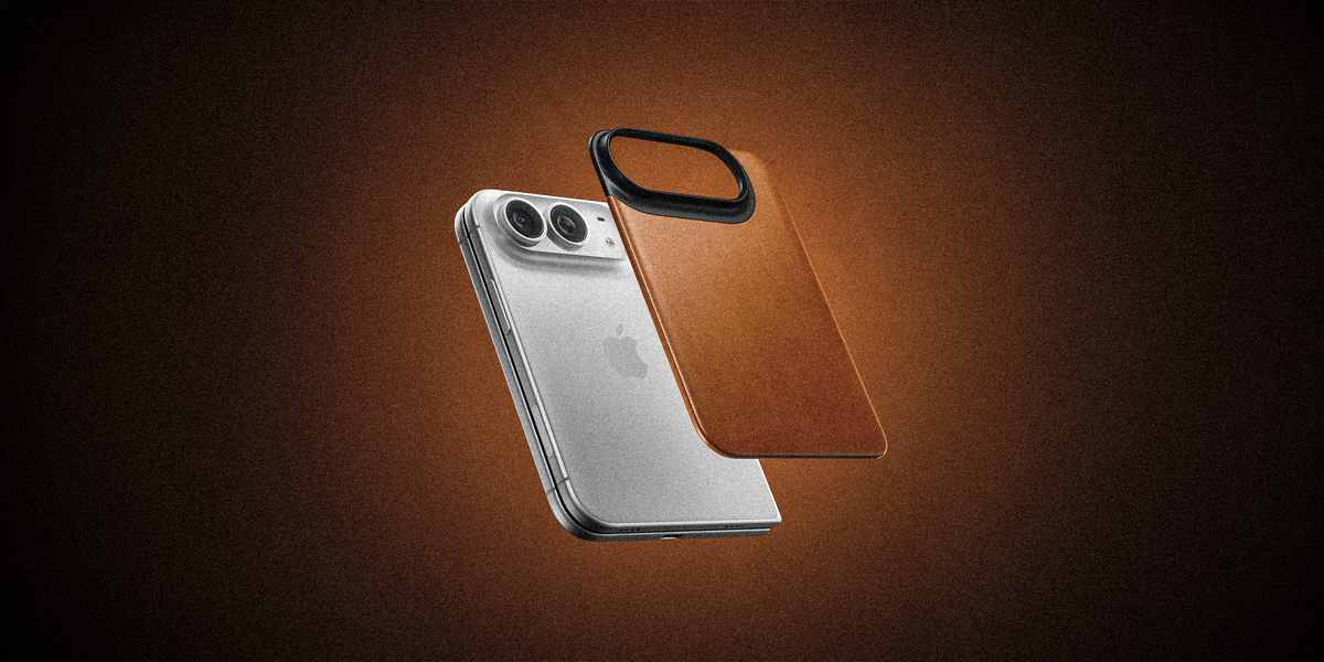 Nomad Magnetic Back with Horween Leather for iPhone Duo - Saddle