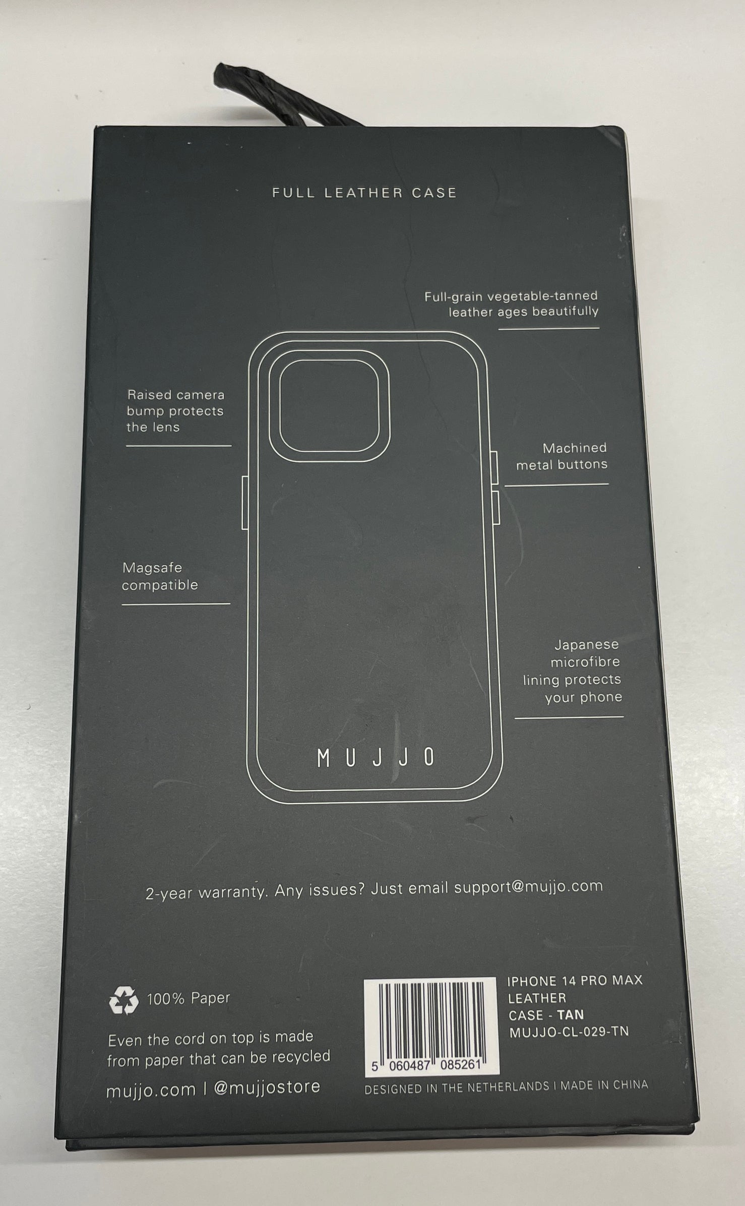 Mujjo Full Leather Case with MagSafe for iPhone 14 Pro Max - Tan - Open Box