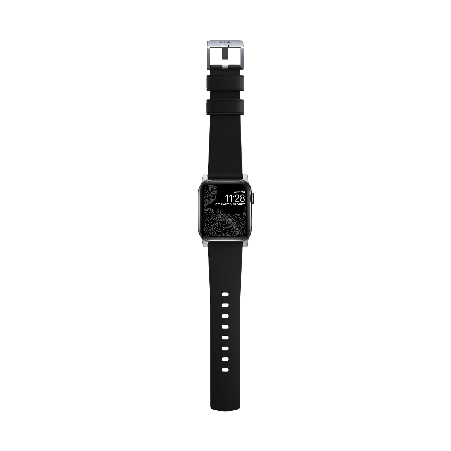 Nomad Active Band Pro - 46/49mm - Black - Silver Hardware