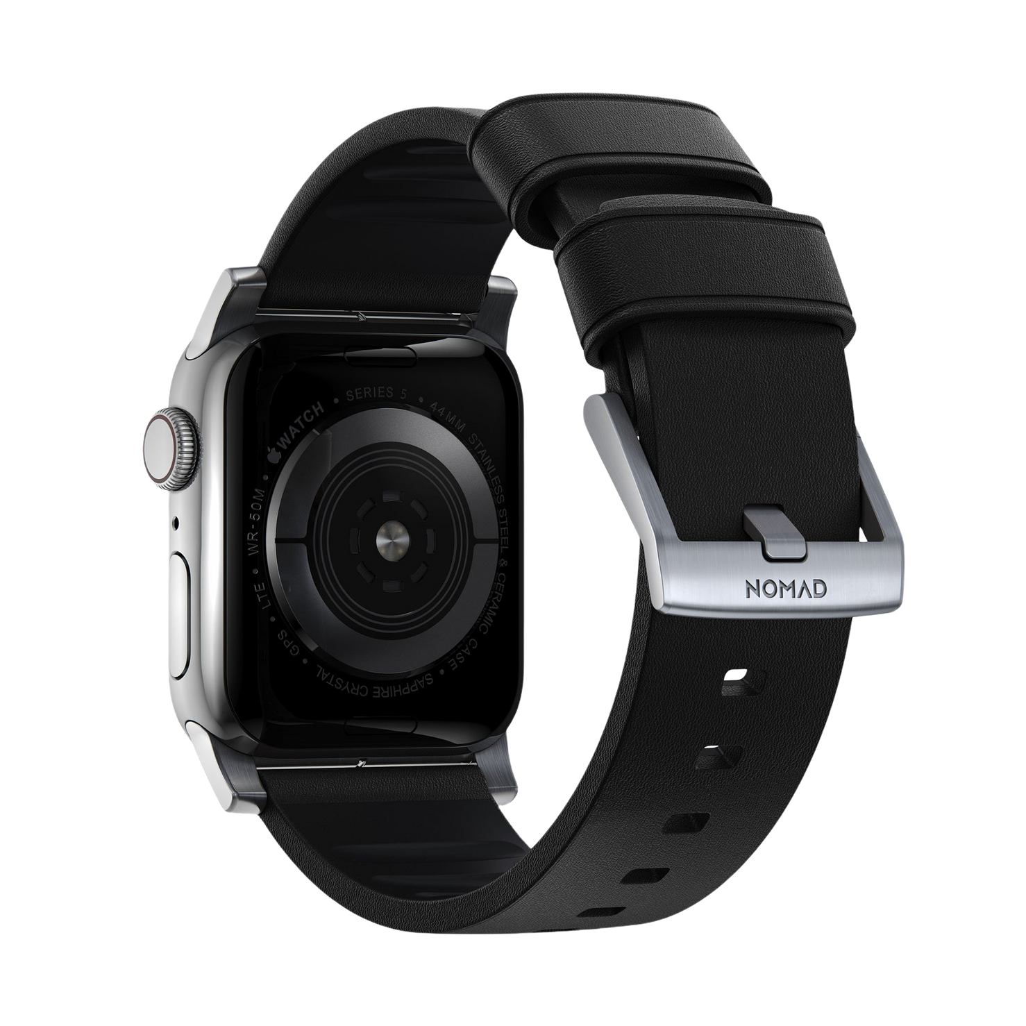 Nomad Active Band Pro - 46/49mm - Black - Silver Hardware