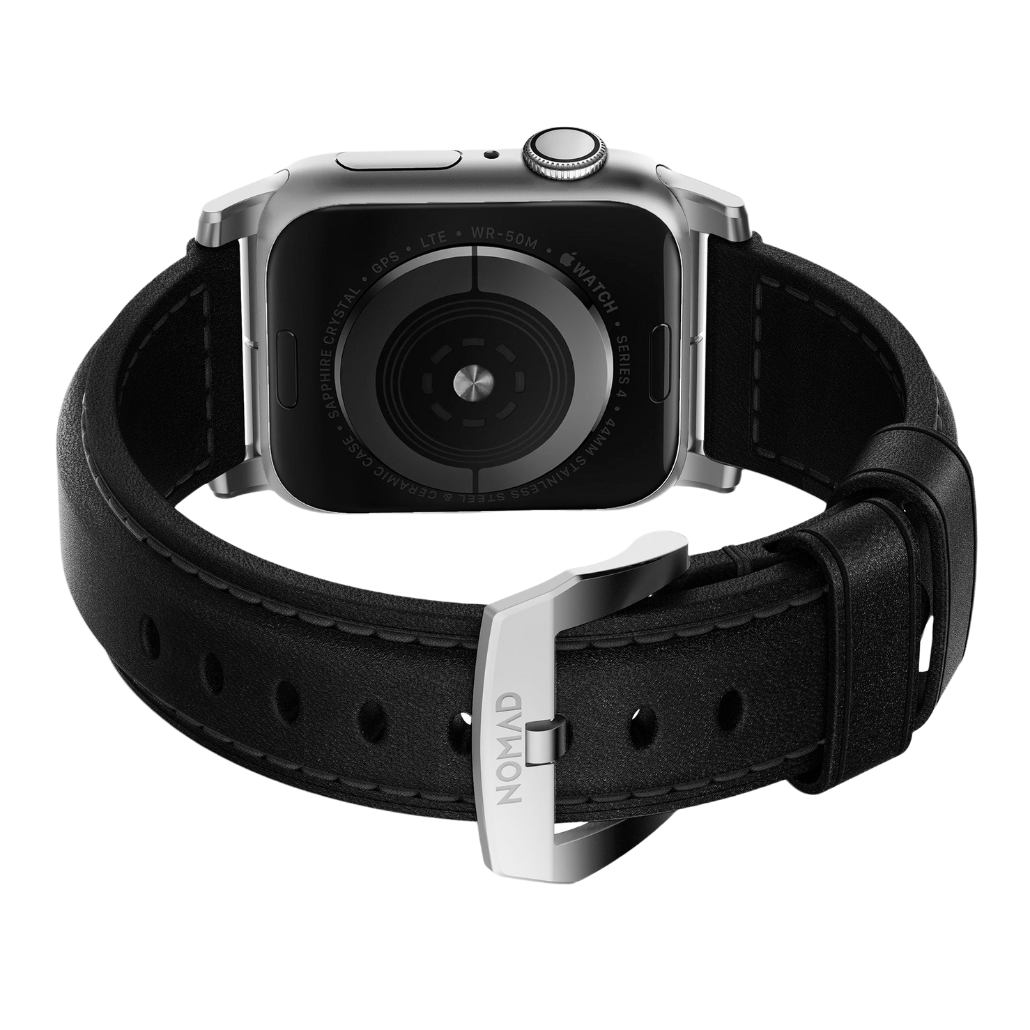 Nomad Traditional Band - 46/49mm - Black - Silver Hardware