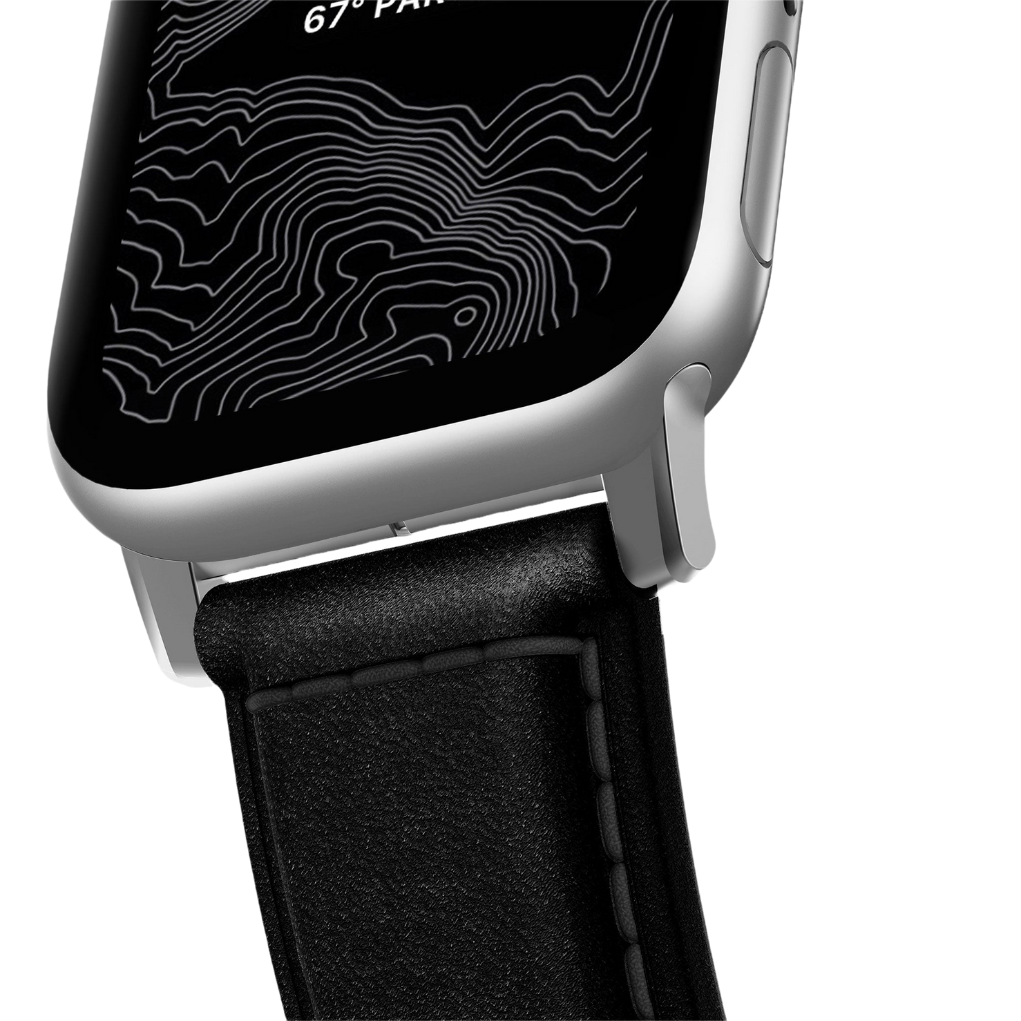 Nomad Traditional Band - 46/49mm - Black - Silver Hardware