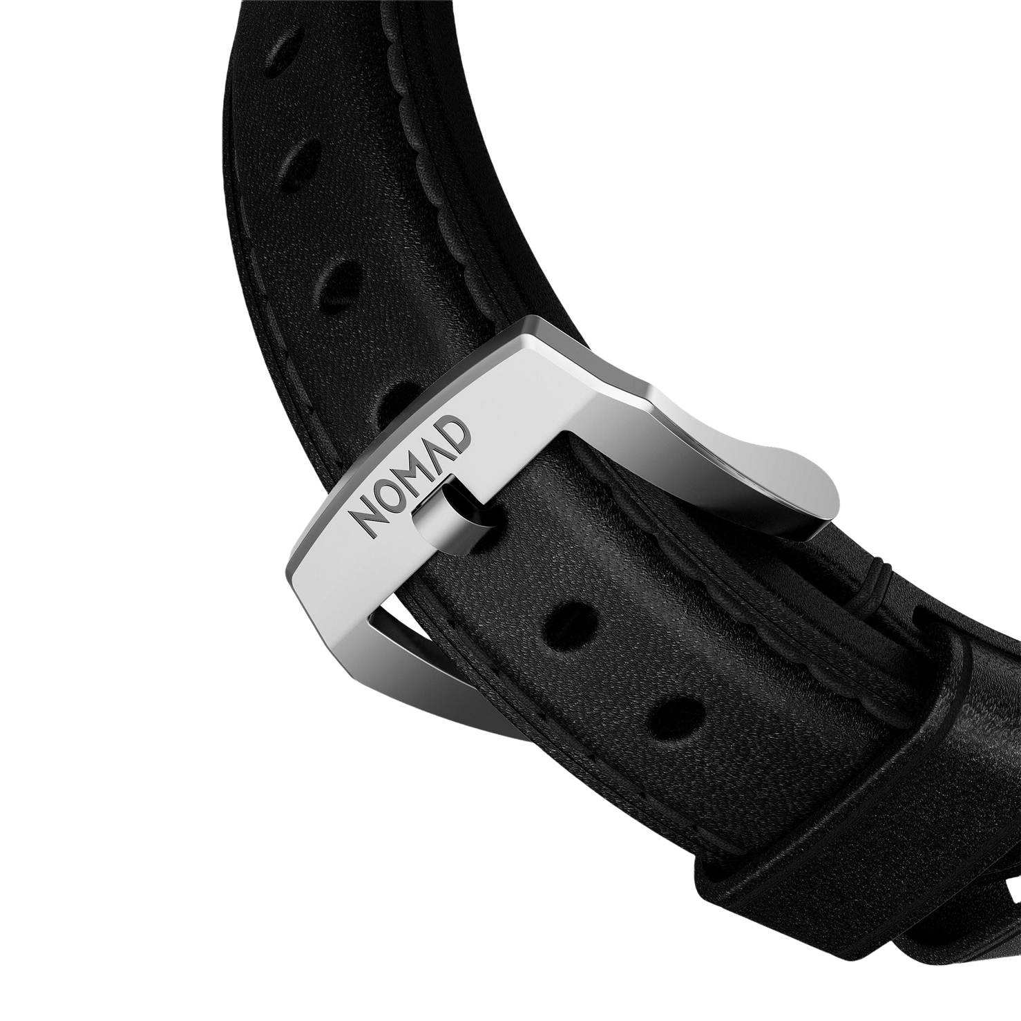 Nomad Traditional Band - 46/49mm - Black - Silver Hardware