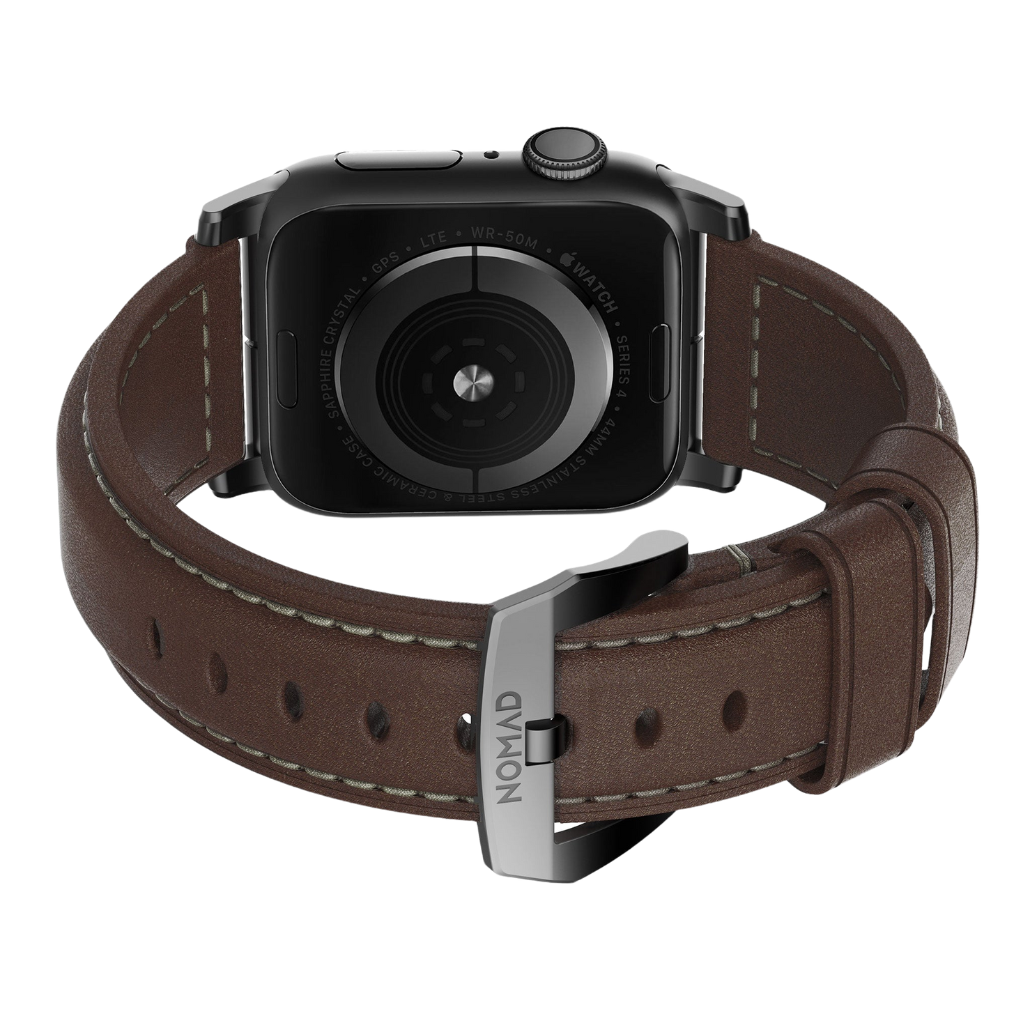 Nomad Traditional Band - 46/49mm - Brown - Black Hardware