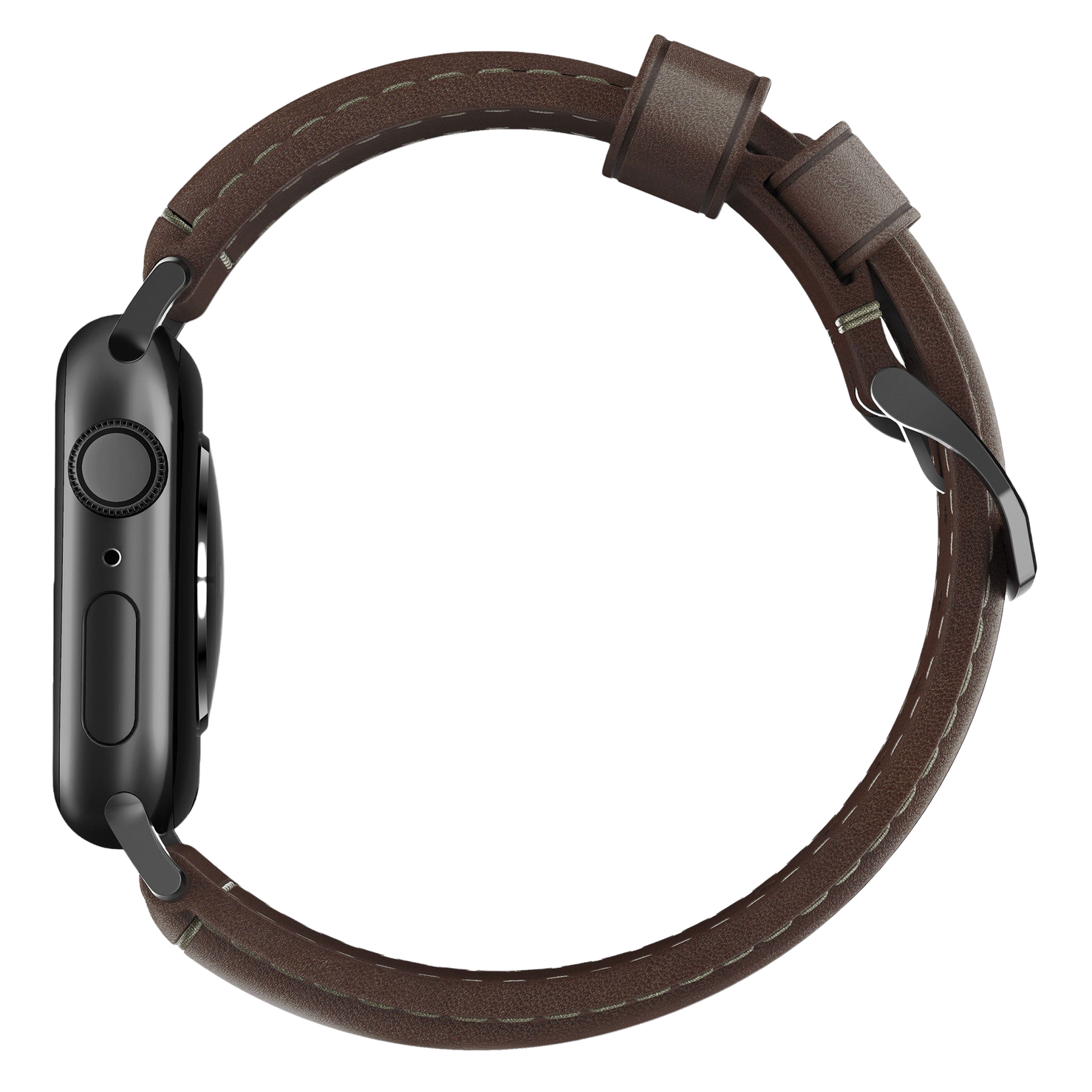 Nomad Traditional Band - 46/49mm - Brown - Black Hardware