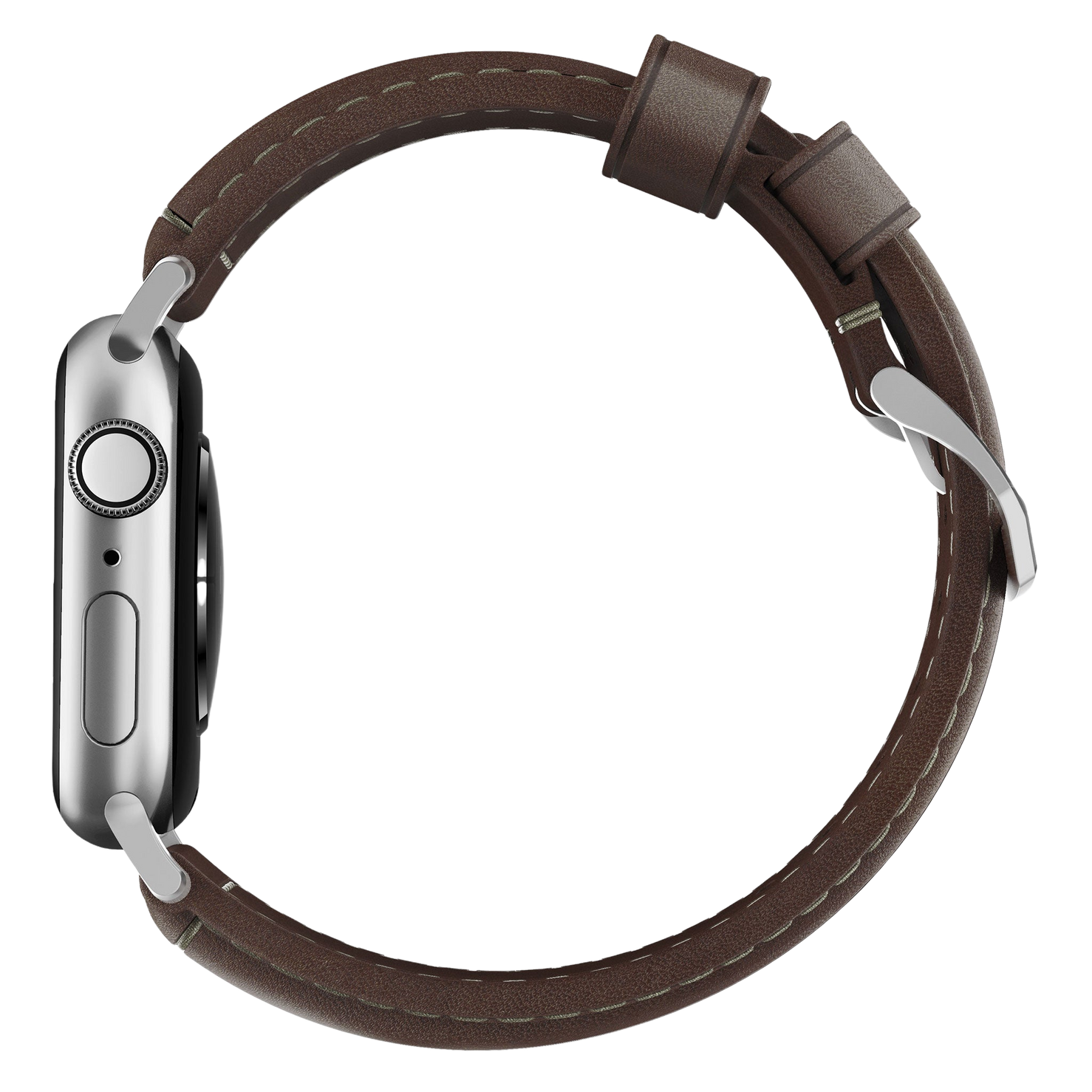 Nomad Traditional Band - 46/49mm - Brown - Silver Hardware