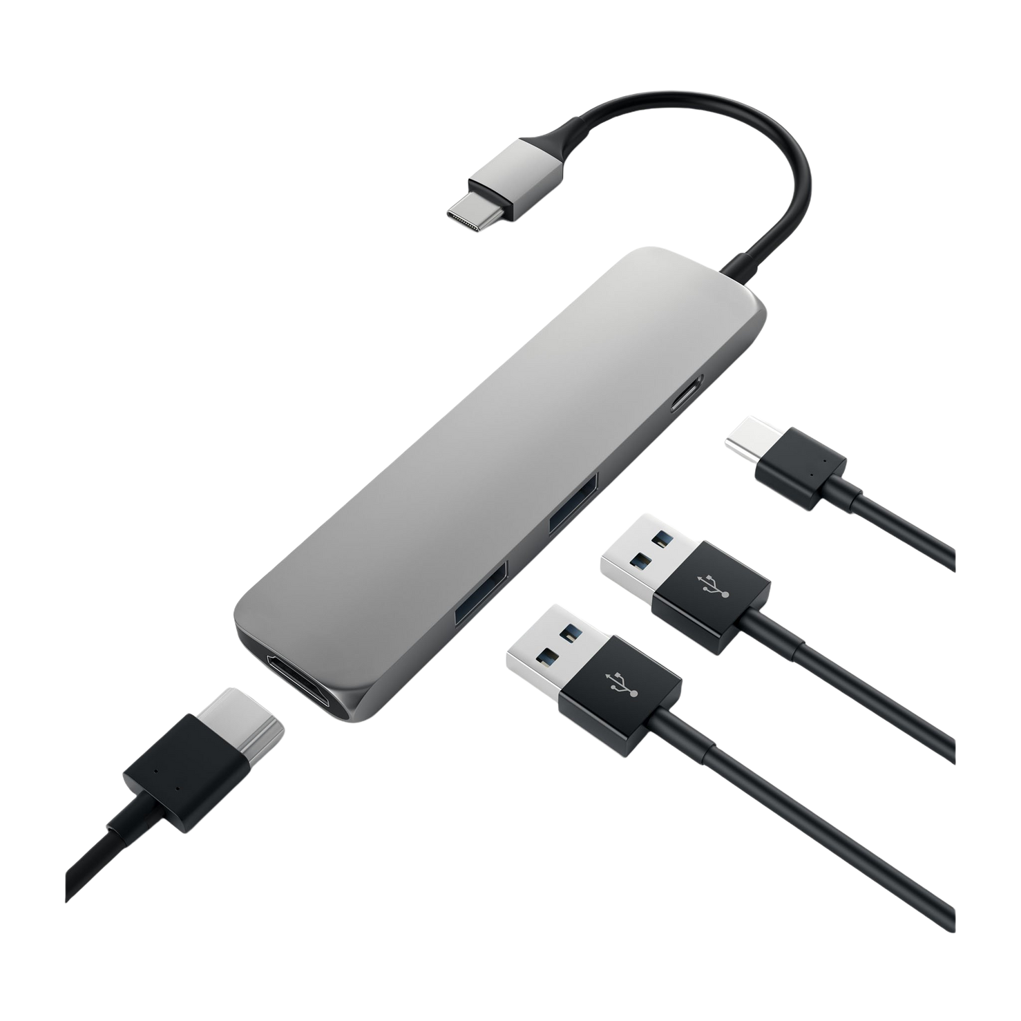 Satechi Aluminium USB-C Slim Multi-Port Adapter 4K - Space Grey