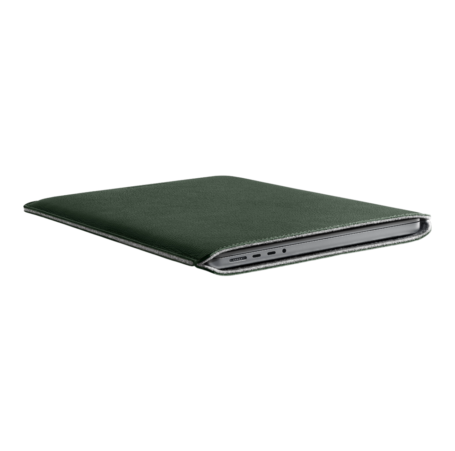 Woolnut Leather Sleeve for 14" MacBook Pro - Green